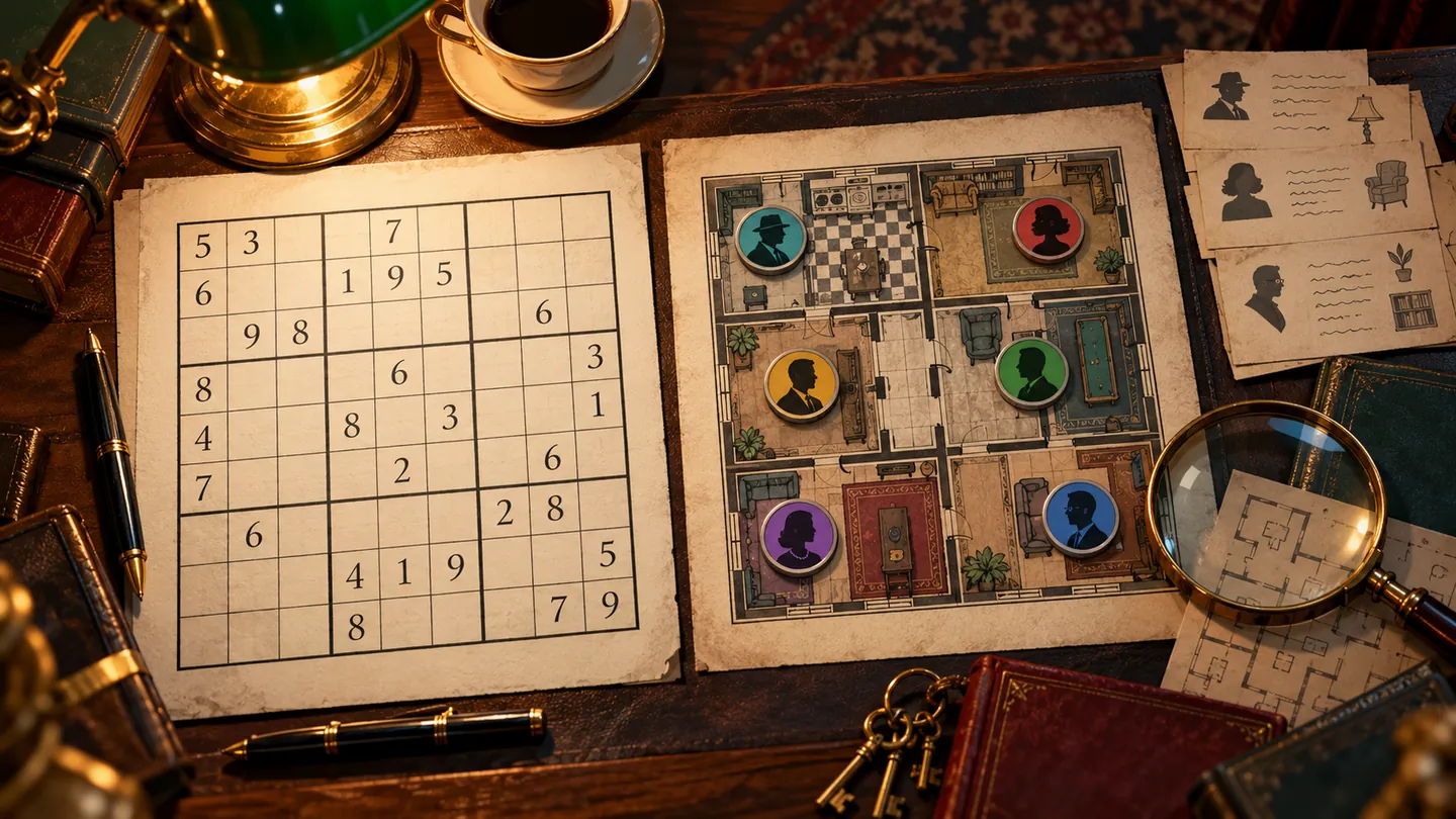 Sudoku y mapa detectivesco comparados